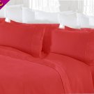 1000TC EGYPTIAN COTTON RED PLATFORM VALANCE QUEEN SHEET