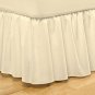 1000TC EGYPTIAN COTTON IVORY PLATFORM VALANCE QUEEN SHEET