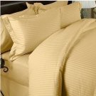 1000TC EGYPTIAN COTTON GOLD STRIPE PLATFORM VALANCE QUEEN SHEET