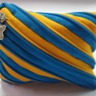 Yellow and Sky Blue Zipper Coin Purses / Wallets