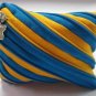 Yellow and Sky Blue Zipper Coin Purses / Wallets
