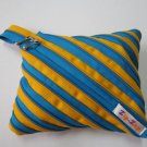 Yellow and Sky Blue Zipper Bag Handbag Purse