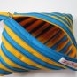 Yellow and Sky Blue Zipper Bag Handbag Purse