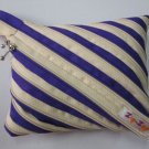 Purple and Light Yellow Zipper Bag Handbag Purse