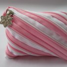 Pink and White Zipper Coin Purses / Wallets