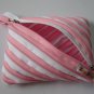 Pink and White Zipper Bag Handbag Purse