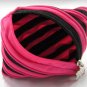 Pink and Black Zipper Coin Purses / Wallets