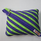 Green and Purple Zipper Bag Handbag Purse