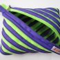 Green and Purple Zipper Bag Handbag Purse