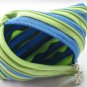 Green and Blue Zipper Coin Purses / Wallets