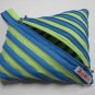 Green and Blue Zipper Bag Handbag Purse