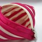 Dark Pink and Light Yellow Zipper Coin Purses / Wallets