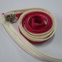 Dark Pink and Light Yellow Zipper Coin Purses / Wallets