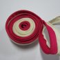 Dark Pink and Light Yellow Zipper Bag Handbag Purse