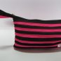 Dark Pink and Black Zipper Bag Handbag Purse