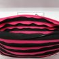 Dark Pink and Black Zipper Bag Handbag Purse