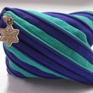 Dark Green and Purple Zipper Coin Purses / Wallets