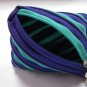 Dark Green and Purple Zipper Coin Purses / Wallets