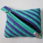 Dark Green and Purple Zipper Bag Handbag Purse