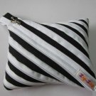 Black and White Zipper Bag Handbag Purse