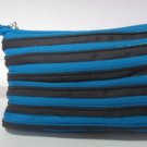 Black and Blue Zipper Bag Handbag Purse