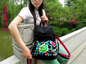 hand embroidered backpack, girls favorite school bag