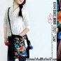 vivid bird and floral embroidered messenger bag, cute cross body bag for lady
