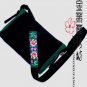 lovely green school bag, embroidery cotton and linen bag