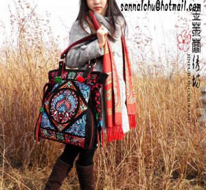 free shipping large area needlework hobo bag, best Christmas gift for women