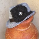 FEDORA HAT WITH CHIFFON FLOWER