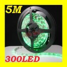 Green 5M NON-Waterproof 300 LED 3528 SMD Flexible LED Light Lamp Strip 12V