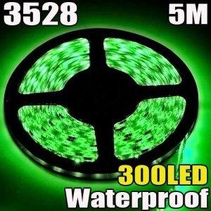 Green 5M Waterproof 300 LED 3528 SMD Flexible LED Light Lamp Strip 12V IP65