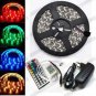 5M 5050 RGB Nonwaterproof Flexible Strip Light 300 LEDs+44Key IR+EU Power Supply