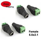 1 Pcs 5.5 x 2.1mm DC Power Female Jack Connector Plugs Adapter For LED Strips