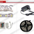 5M 5050 RGB Nonwaterproof Flexible Strip Light 300 LEDs+24Key IR+EU Power Supply