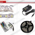 5M 5050 RGB Waterproof Flexible Strip Light 300 LEDs+44Key IR+USA Power Supply