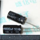 100pcs 1000uF 16V 105C Radial Electrolytic Capacitor 8x16mm
