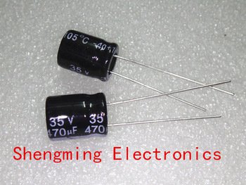 100PCS 470UF 35V Electrolytic Capacitors 10X13mm