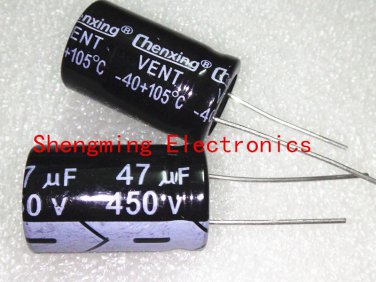 20pcs 450V 47UF electrolytic capacitor,47UF 450V microfarad capacitors 16*25mm