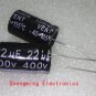 50pcs 22uF 400V Radial Electrolytic Capacitor 13mm X 20mm