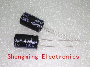 100pcs 470UF 16V 8X12 Aluminum Electrolytic Capacitor