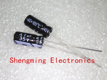 100 pcs Electrolytic Capacitors 47uF 35V 5x11
