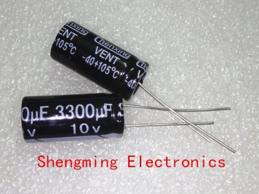 20 PCS 3300uF 10V 10*20mm Aluminum Electrolytic Capacitor