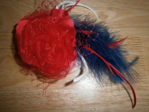 Red/white/blue  fascinator KIT with white base 2012