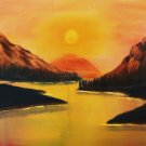 Original Landscape Oil Painting on prestrected canvas