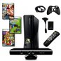 MICROSOFT XBOX 360 Slim 4GB Kinect  with Games, Remote, HDMI Cable, and More 0018