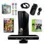 MICROSOFT XBOX 360 Slim 4GB Kinect with Games Extra Controller, and More 0019