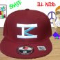 IK Burgundy W/ white and baby blue stitch