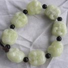 White jade (the Buddha's first eight beads) bracelet * fine hand-carved, Buddha's light shines White jade (the Buddha's first eight beads) bracelet * fine hand-carved, Buddha's light shines
