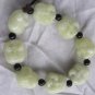 White jade (the Buddha's first eight beads) bracelet * fine hand-carved, Buddha's light shines